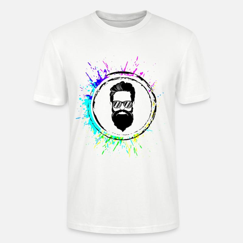 Gesicht bart symbol - Stanley/Stella Unisex Bio-T-Shirt CRAFTER - Weiß