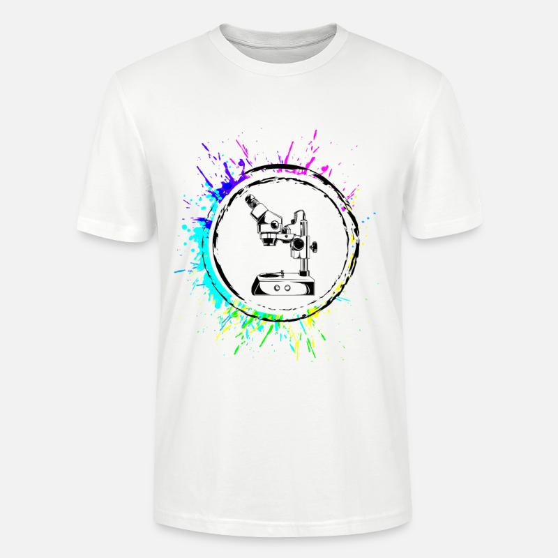 Icône de microscope Icône - T-shirt bio CRAFTER Stanley Stella Unisexe - blanc