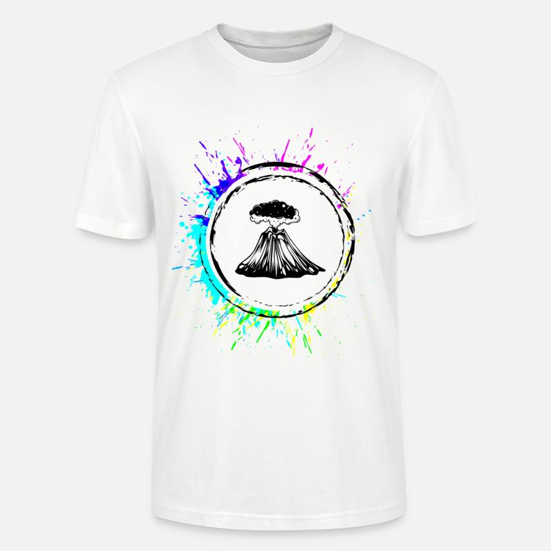 Vulkan icon symbol - Stanley/Stella Unisex Bio-T-Shirt CRAFTER - Weiß