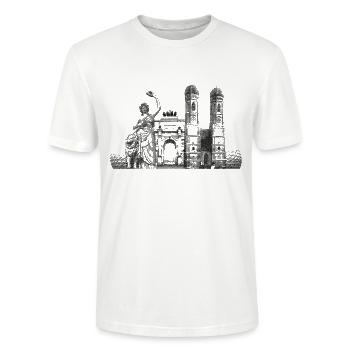 München - Stanley/Stella Unisex Bio-T-Shirt CRAFTER - Weiß - Vorne - Alina (178cm) & Michal (187cm)