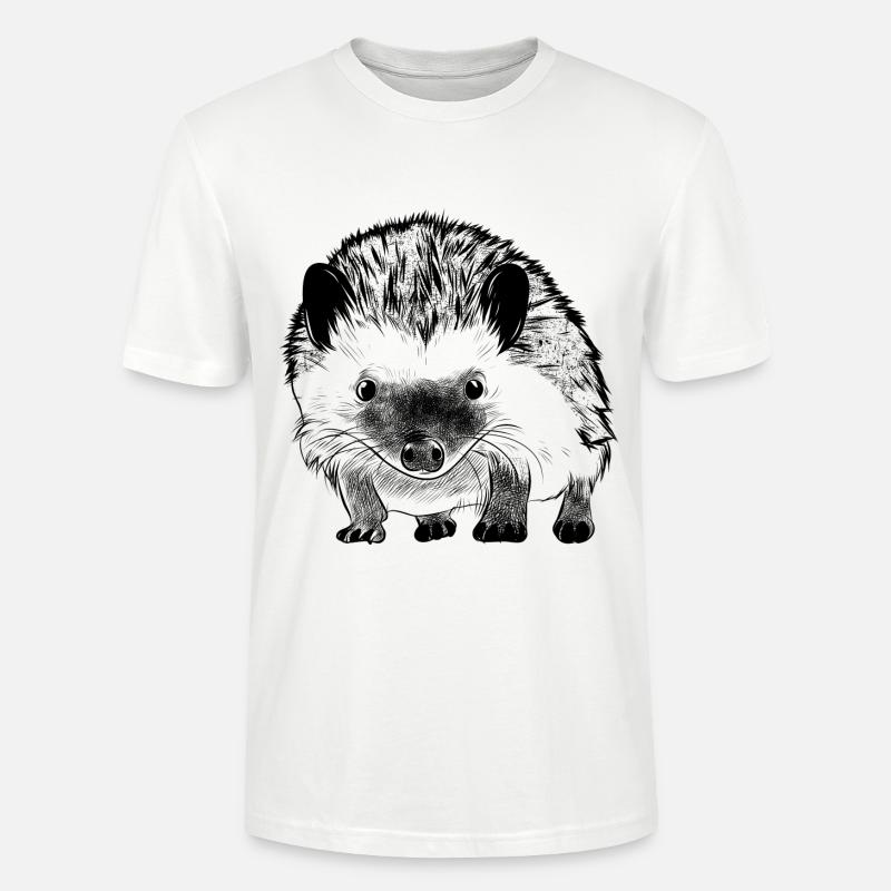 Igel Waldtier Herbst Laub - Stanley/Stella Unisex Bio-T-Shirt CRAFTER - Weiß