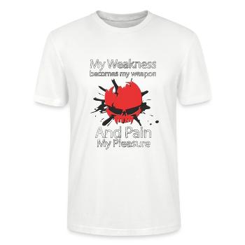 Punisher motivation man - Stanley/Stella CRAFTER Unisex Organic T-Shirt - white - Front - Alina (178cm) & Michal (187cm)