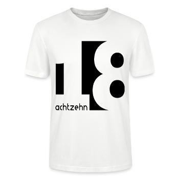 18 achtzehn - Stanley/Stella Unisex Bio-T-Shirt CRAFTER - Weiß - Vorne - Alina (178cm) & Michal (187cm)