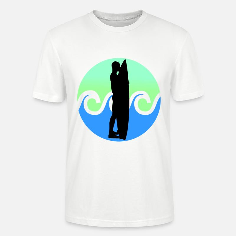 Surfer - Surfen - Stanley/Stella Unisex Bio-T-Shirt CRAFTER - Weiß