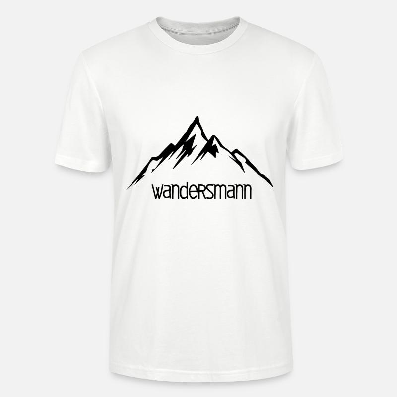 Wandersmann Berge - Stanley/Stella Unisex Bio-T-Shirt CRAFTER - Weiß
