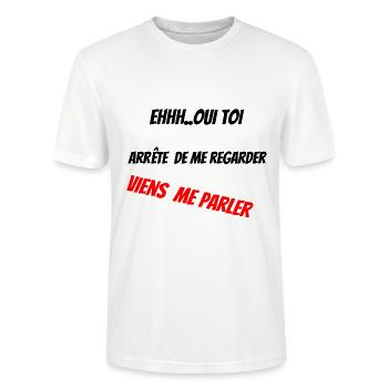DRAGUE - T-shirt bio CRAFTER Stanley Stella Unisexe - blanc - Devant - Alina (178cm) & Michal (187cm)