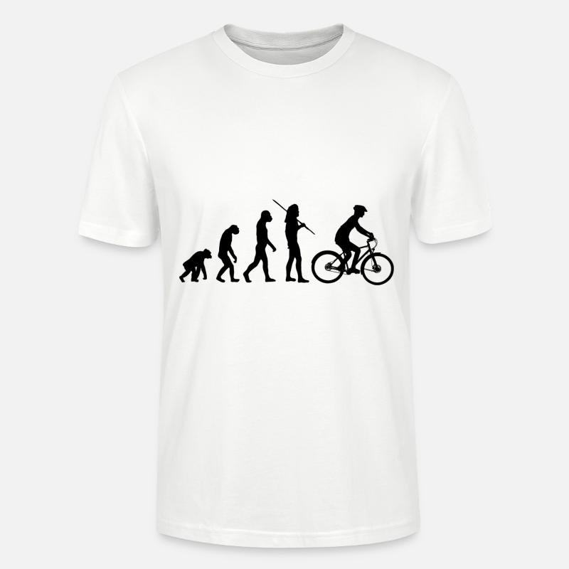 Evolution - vélo - T-shirt bio CRAFTER Stanley Stella Unisexe - blanc