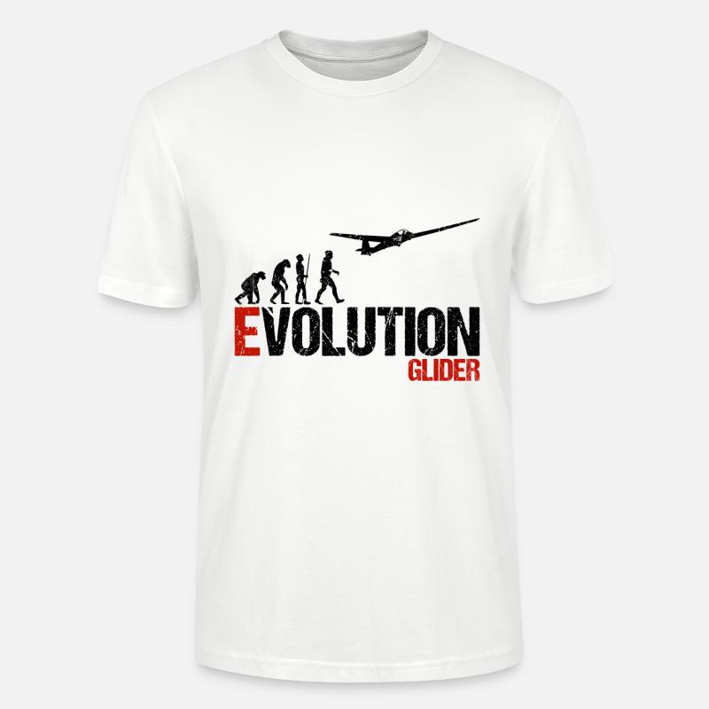 Glider Glider Glider Evolution Drôle - T-shirt bio CRAFTER Stanley Stella Unisexe - blanc