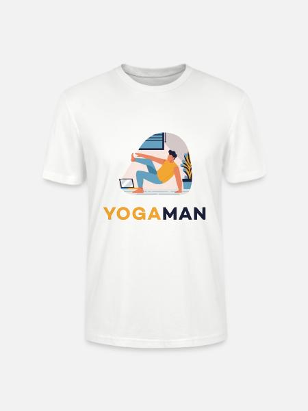 Yoga Man - Stanley/Stella CRAFTER Unisex Organic T-Shirt - white