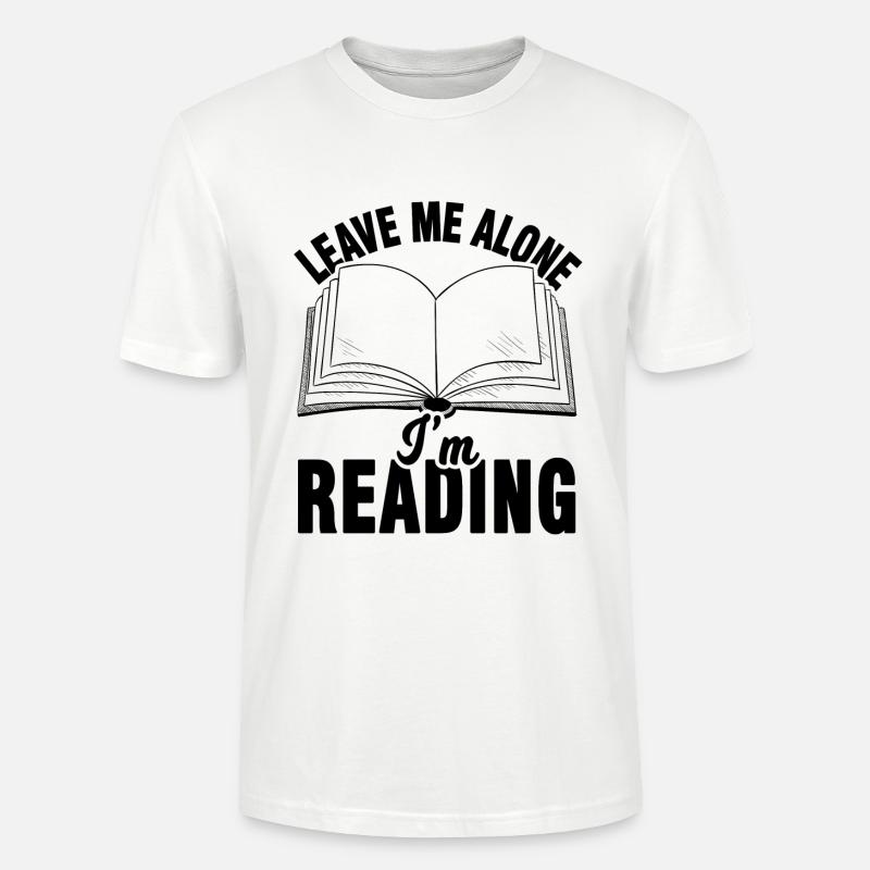 Bücher Lesen Buch Leser Geschenk - Stanley/Stella Unisex Bio-T-Shirt CRAFTER - Weiß