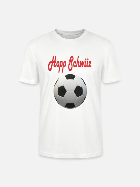 Schweizer Fussball Design - Stanley/Stella Unisex Bio-T-Shirt CRAFTER - Weiß