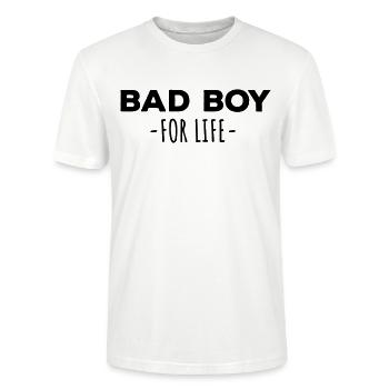 Mauvais garçon pour la vie Bad boy - T-shirt bio CRAFTER Stanley Stella Unisexe - blanc - Devant - Alina (178cm) & Michal (187cm)