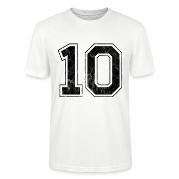 Number 10 - Stanley/Stella CRAFTER Unisex Organic T-Shirt - white - Front - Alina (178cm) & Michal (187cm)