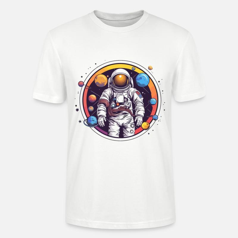 Astronaute dans l’espace - T-shirt bio CRAFTER Stanley Stella Unisexe - blanc