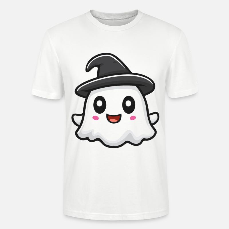 Geist Halloween Comic - Stanley/Stella Unisex Bio-T-Shirt CRAFTER - Weiß