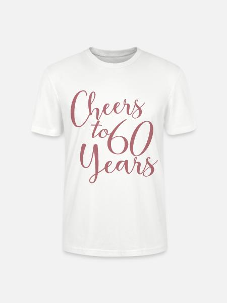 60e verjaardag vrouwen voor haar proost op 60 jaar oud - Stanley/Stella Uniseks bio-T-shirt CRAFTER - wit