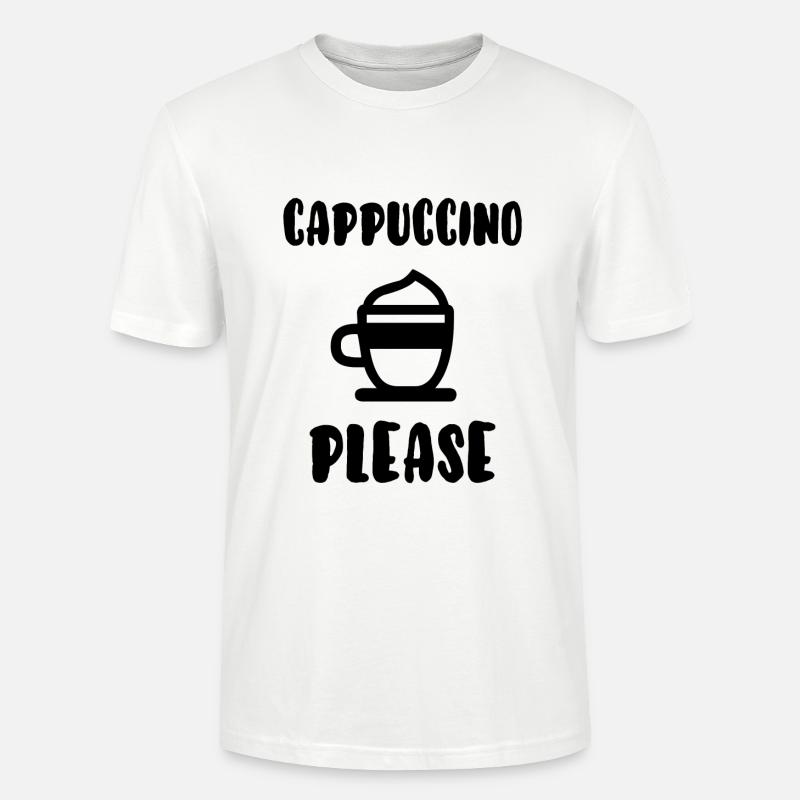 Cappuccino bitte - Stanley/Stella Unisex Bio-T-Shirt CRAFTER - Weiß