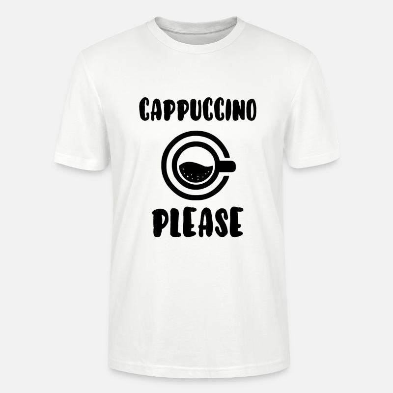 Cappuccino bitte - Stanley/Stella Unisex Bio-T-Shirt CRAFTER - Weiß