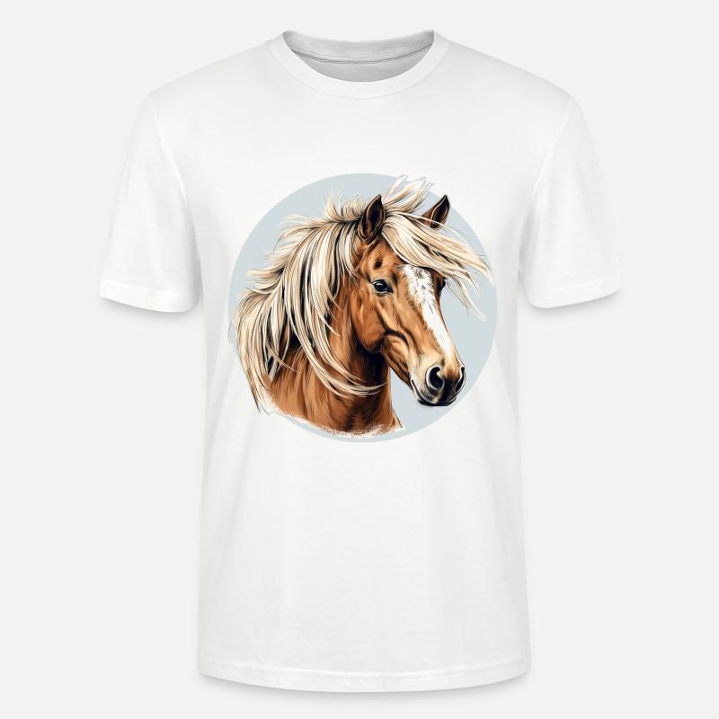Haflinger Pferd - Stanley/Stella Unisex Bio-T-Shirt CRAFTER - Weiß
