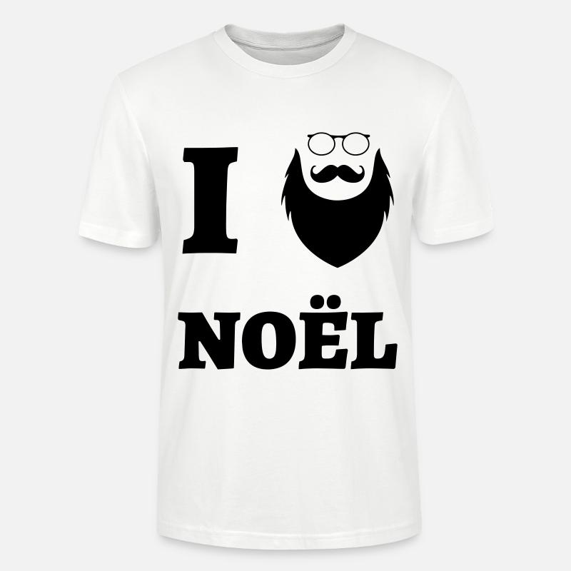 J'aime Noël - T-shirt bio CRAFTER Stanley Stella Unisexe - blanc