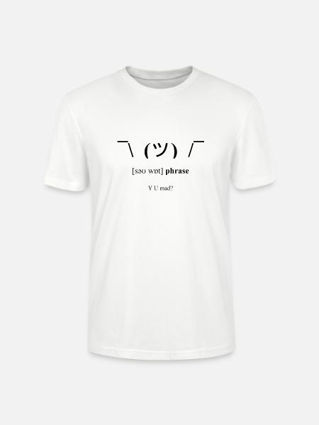 So what (Shrug) Definition Dictionary - Stanley/Stella CRAFTER Unisex Organic T-Shirt - white