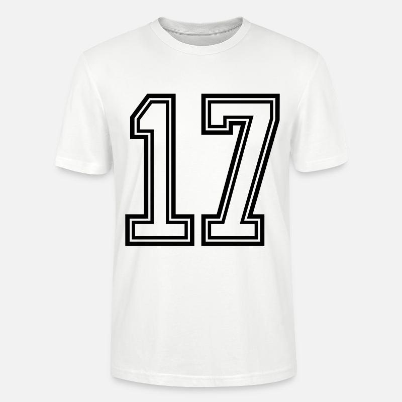 17 Symbole numérique - T-shirt bio CRAFTER Stanley Stella Unisexe - blanc