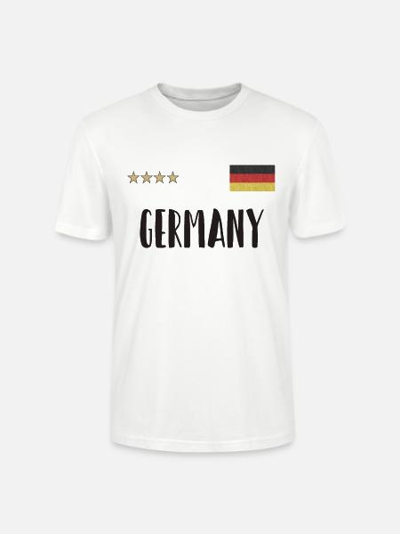 Duitsland Voetbalshirt Duitse Vlag - Stanley/Stella Uniseks bio-T-shirt CRAFTER - wit