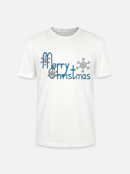 Merry Christmas - Stanley/Stella CRAFTER Unisex Organic T-Shirt - white