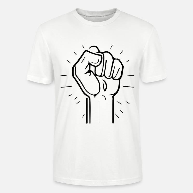 Hand Faust Symbol - Stanley/Stella Unisex Bio-T-Shirt CRAFTER - Weiß
