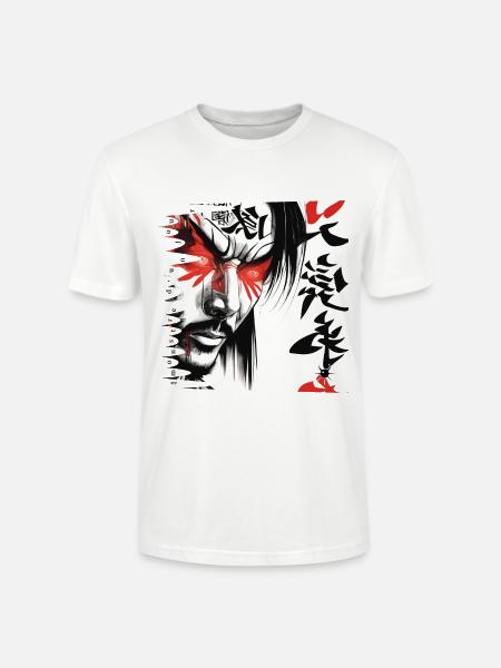 monstre #035 Samouraï - T-shirt bio CRAFTER Stanley Stella Unisexe - blanc