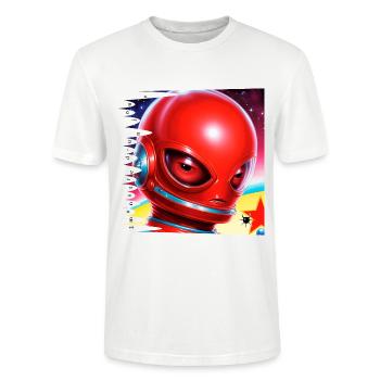 Monster #046 Sowjetische Evolution - Stanley/Stella Unisex Bio-T-Shirt CRAFTER - Weiß - Vorne - Alina (178cm) & Michal (187cm)