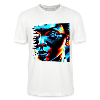Monster #048 Miss Terry - Stanley/Stella CRAFTER Unisex Organic T-Shirt - white - Front - Alina (178cm) & Michal (187cm)