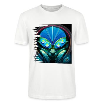 Monster #058 Ôracle O Despair - Stanley/Stella CRAFTER Unisex Organic T-Shirt - white - Front - Alina (178cm) & Michal (187cm)