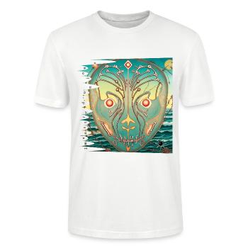 Monster #065 Mysmer - Stanley/Stella CRAFTER Unisex Organic T-Shirt - white - Front - Alina (178cm) & Michal (187cm)
