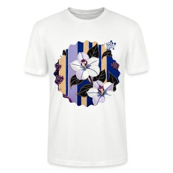 NDDF #07 Antho Fil - T-shirt bio CRAFTER Stanley Stella Unisexe - blanc - Devant - Alina (178cm) & Michal (187cm)