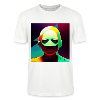 Monster #076 Apathik - Stanley/Stella CRAFTER Unisex Organic T-Shirt - white - Front - Alina (178cm) & Michal (187cm)