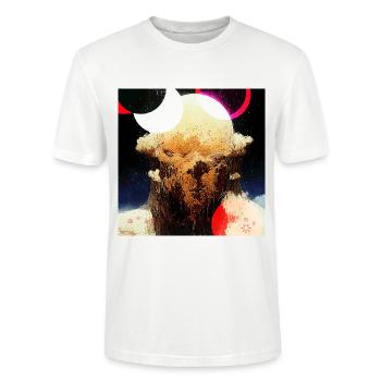 Monster #083 Eclipses - Stanley/Stella CRAFTER Unisex Organic T-Shirt - white - Front - Alina (178cm) & Michal (187cm)