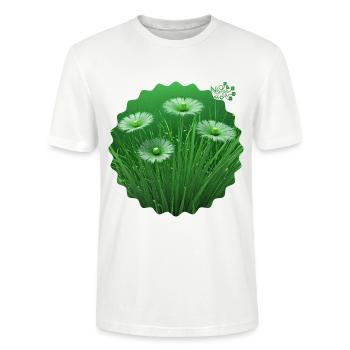 NDDF #21 Green - Stanley/Stella CRAFTER Unisex Organic T-Shirt - white - Front - Alina (178cm) & Michal (187cm)
