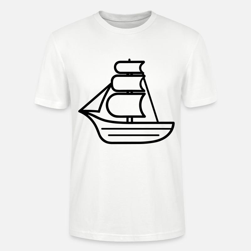 Piratenschiff - Stanley/Stella Unisex Bio-T-Shirt CRAFTER - Weiß
