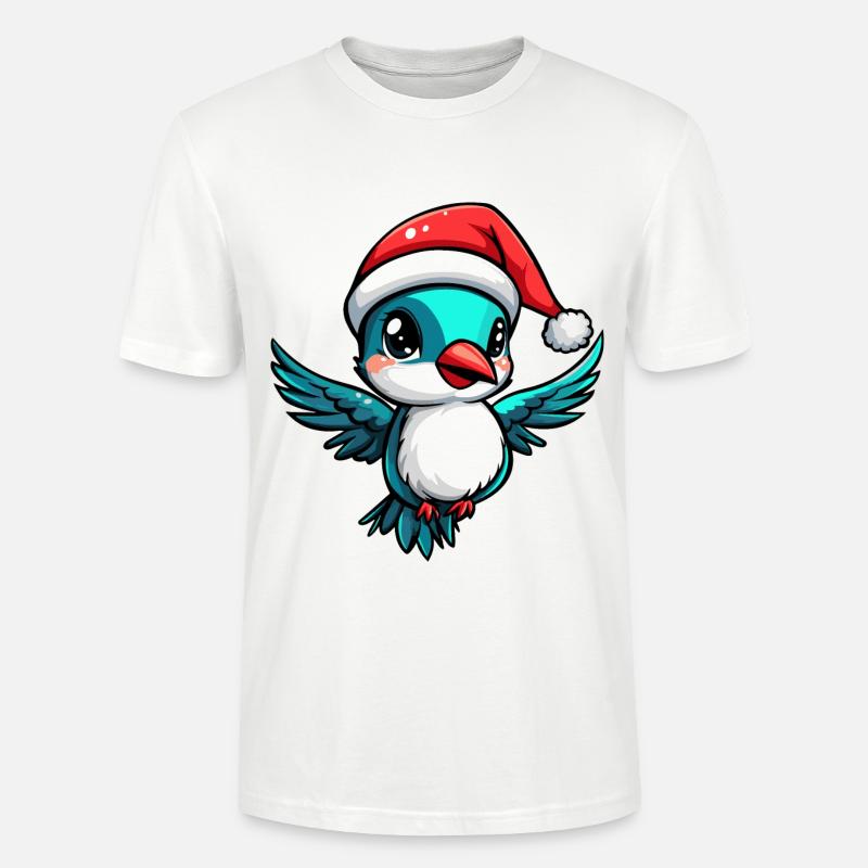 Colibri Oiseau Noël Mignon - T-shirt bio CRAFTER Stanley Stella Unisexe - blanc