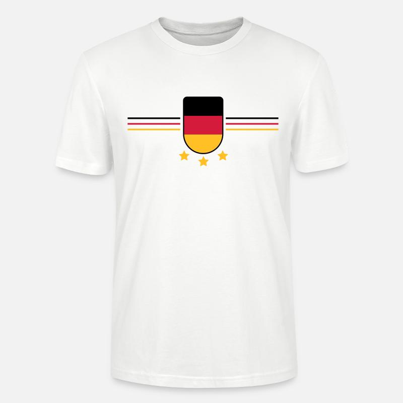 deutschland 3 sterne - Stanley/Stella Unisex Bio-T-Shirt CRAFTER - Weiß