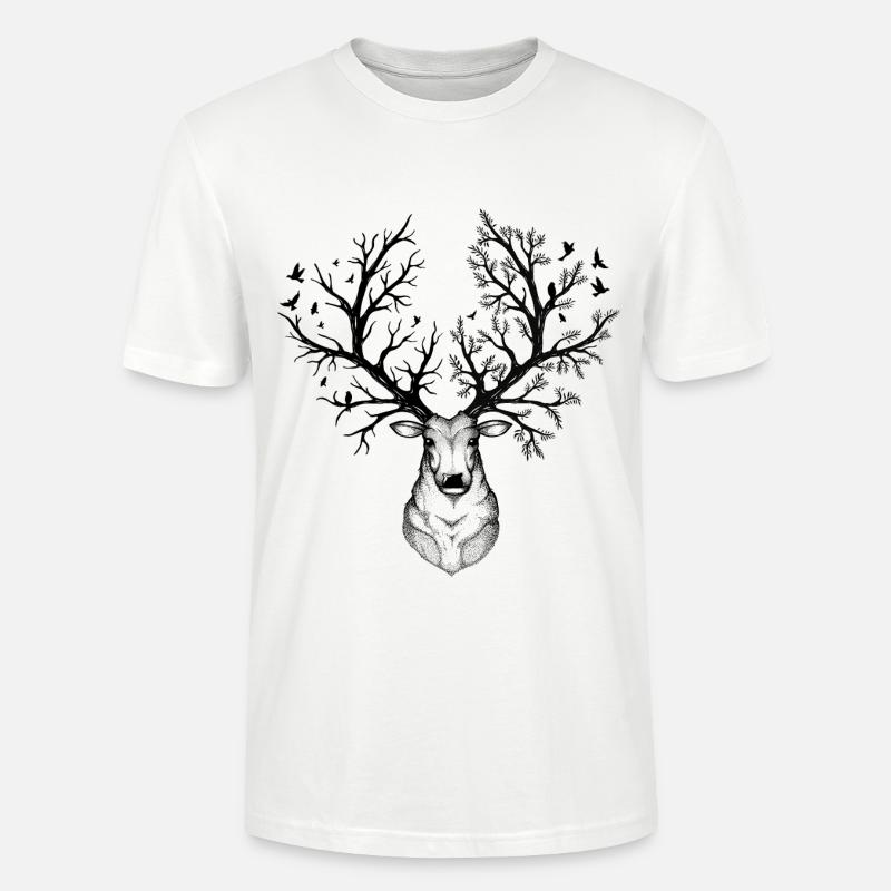 Fantasie Hirsch - Stanley/Stella Unisex Bio-T-Shirt CRAFTER - Weiß