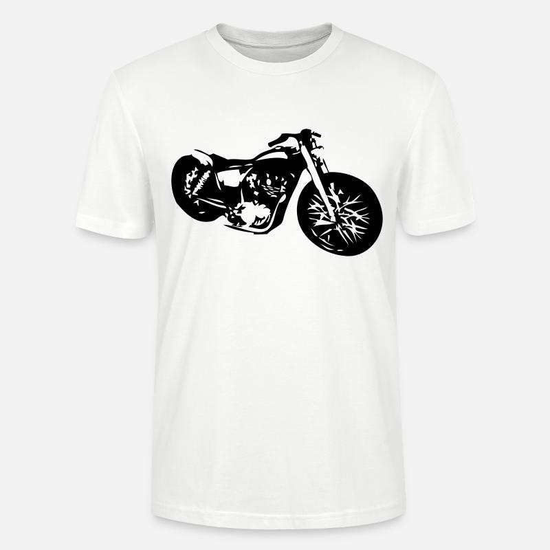altes Motorrad - Stanley/Stella Unisex Bio-T-Shirt CRAFTER - Weiß