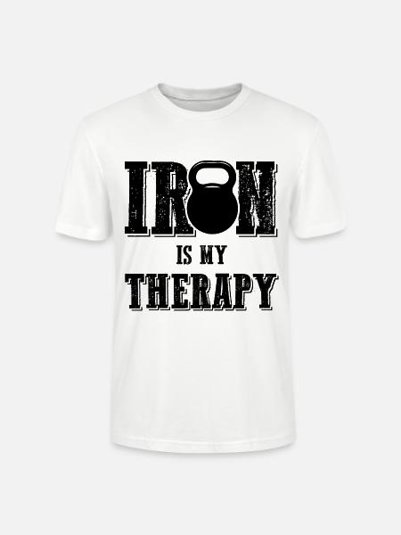 therapy gym - Stanley/Stella CRAFTER Unisex Organic T-Shirt - white