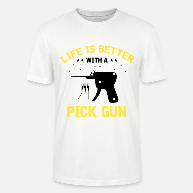 Lockpicking Experte Aufsperrdienst Schloss Papa - Stanley/Stella Unisex Bio-T-Shirt CRAFTER - Weiß