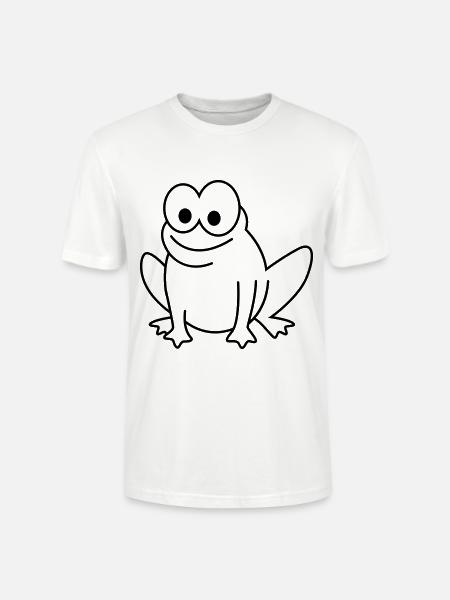 Frog Comic Animal - Stanley/Stella CRAFTER Unisex Organic T-Shirt - white