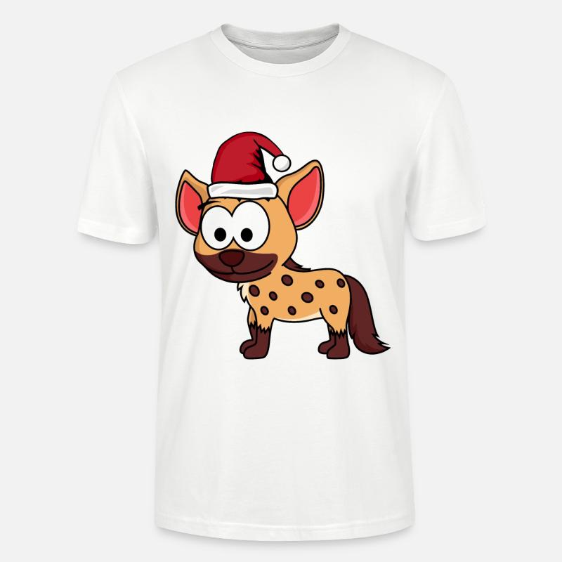 Hyène Comic Noël - T-shirt bio CRAFTER Stanley Stella Unisexe - blanc