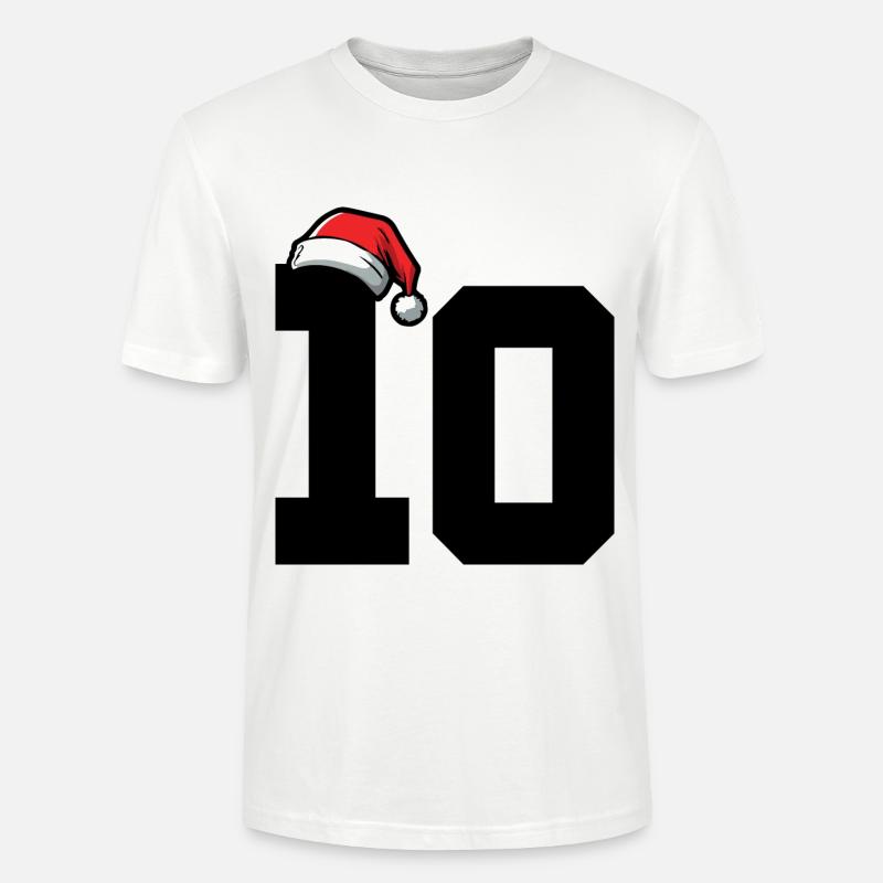 10 Numéro de Noël - T-shirt bio CRAFTER Stanley Stella Unisexe - blanc