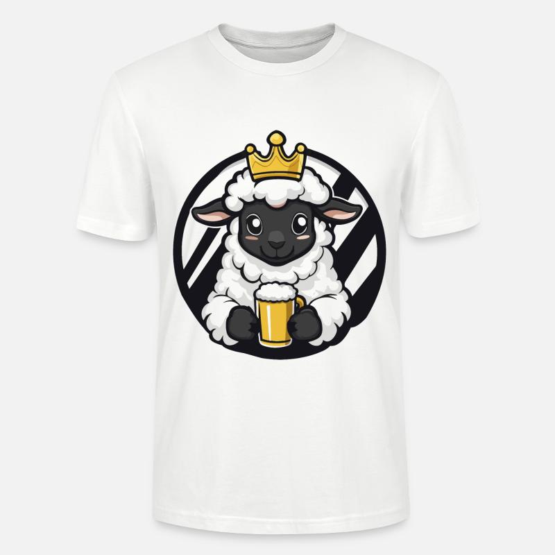 Schaf Bier Comic - Stanley/Stella Unisex Bio-T-Shirt CRAFTER - Weiß