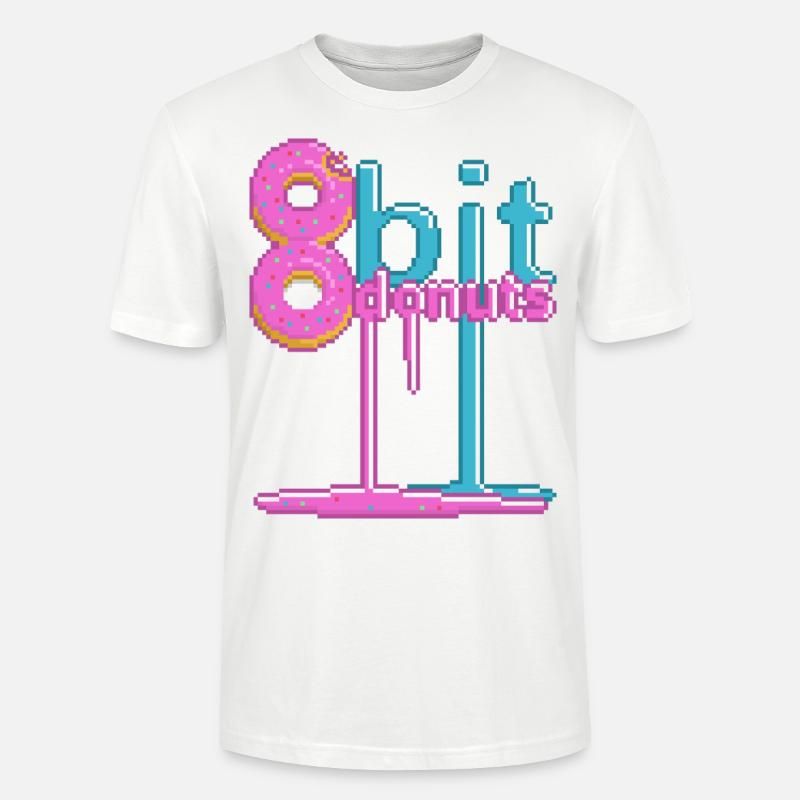 beignets 8bit - T-shirt bio CRAFTER Stanley Stella Unisexe - blanc